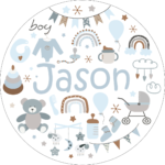 Personalized baby Plate - Boys Toy