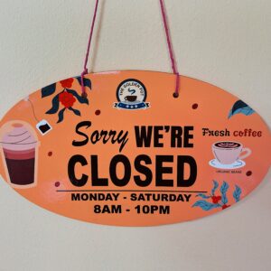MDF Open Closed Sign